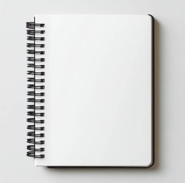 Boş bir defter. İzole edilmiş arkaplan