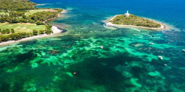 İspanya, Mallorca 'daki Alcanada Deniz Feneri.