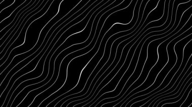 Minimalist ve Modern Döngülü Beyaz Dalga Çizgisi Grafik Arkaplanı. Soyut Dalga Yüzeyi. Kusursuz Döngü.