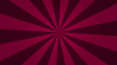 Retro Red Çizgi Filmi Spiral Arkaplan. Dönen Pop Sanat Animasyonu. Etrafında dönen soyut şekiller. Kusursuz döngü.