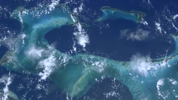 Veduta Delle Bahamas Dalla Stazione Spaziale Vista Aerea Dallo Spazio — Video Stock