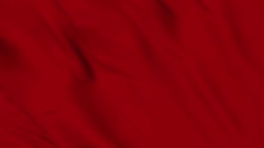Kırmızı Dalgalı Bayrak Kusursuz Döngüsüz Döngü Canlandırma Arkaplanı. Kırmızı Şatafatlı Saten Kumaş Rüzgarda Dalgalanıyor.