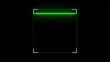 QR Kod Tarayıcı Şeffaf bir arkaplanda izole edildi. Alfa Kanalı ile Kusursuz Döngü Canlandırması.