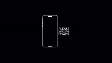 Şeffaf bir arkaplanda Telefon İşareti Animasyonunuzu Döndürün. Aygıtınızı dikey 'den Yatay' a çevirin. Sosyal Medya Videoları için Alfa Kanalı ile Ana Simge Canlandırması.