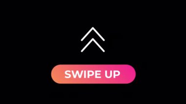 Şeffaf bir arkaplanda Oklarla Animasyonu Kaldır. Alpha Channel ile Sosyal Medya Canlandırması.