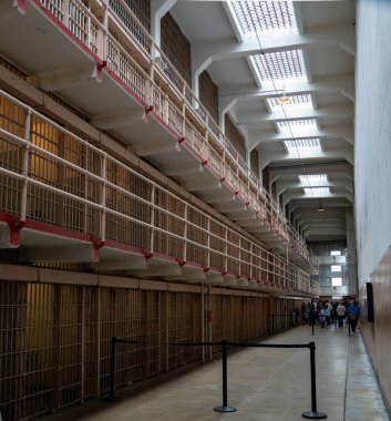 San Francisco, ABD, 9 Ekim 2023, Alcatraz hapishane hücreleri