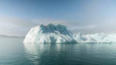Jokulsarlon glacier Lagoon, Iceland. Stunning icebergs floating in lagoon hidden in the mist, powerful message of climate change in Iceland. High quality 4k footage.