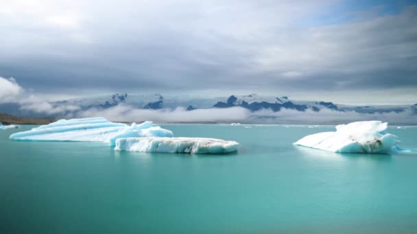 Jokulsarlon Glacier Lagoon Iceland Stunning Icebergs Floating Lagoon Powerful Message — Video