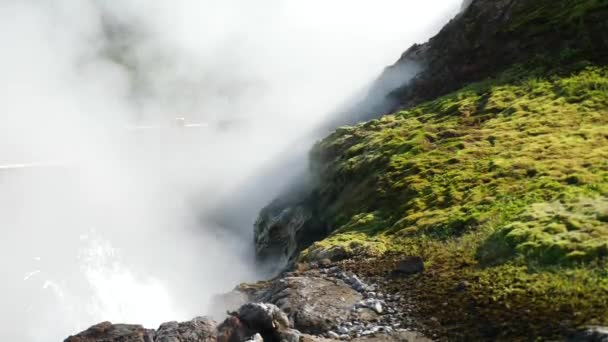 Forró Meleg Víz Izlandon Kiváló Minőségű Felvételek — Stock videók