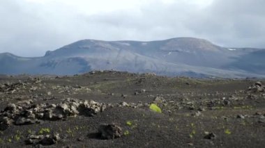 Iceland landscape with stunning mountains around. Iceland nature in a dramatic weather. High quality 4k footage
