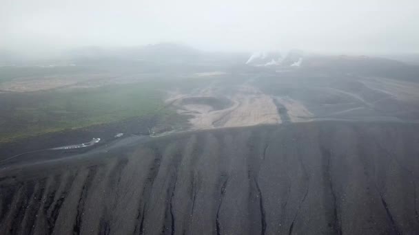 Aerial Drone Footage Inactive Hverfjall Volcano Iceland Cinematic Aerial View — Video Stock