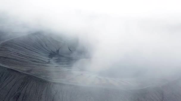 Запись Воздушного Беспилотника Неактивного Вулкана Хверфьялл Исландия Кинематографический Вид Кратера — стоковое видео