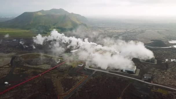 Filmato Drone Aereo Cinematografico Blue Lagoon Spa Islanda Sorgente Geotermica — Video Stock