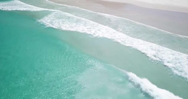 Flygbilder Noordhoek Long Beach Kapstaden Sydafrika Bred Utsikt Över Havsvågor — Stockvideo