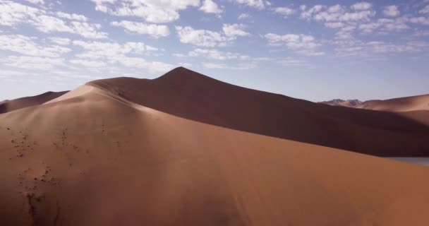 Namibya Daki Sossusvlei Nin Hava Aracı Görüntüleri Namib Çölü Nün — Stok video