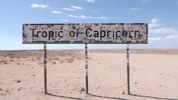 Tropic Capricorn Namib Desert Namibia Afrika Högkvalitativ Film — Stockvideo