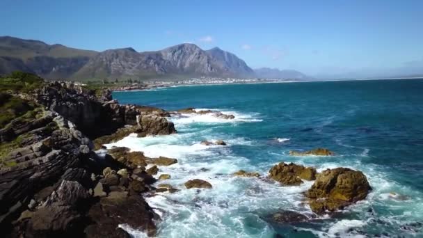 Aerial Cinematic Footage Camps Bay Apostles Table Mountain Cape Town — Stock Video