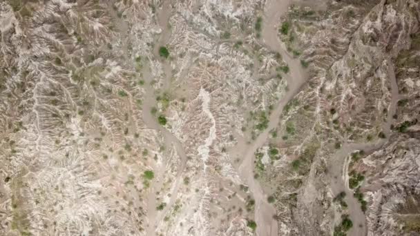 Flygbilder Den Grå Öknen Tatacoaöknen Colombia Sydamerika Grå Öken Arid — Stockvideo