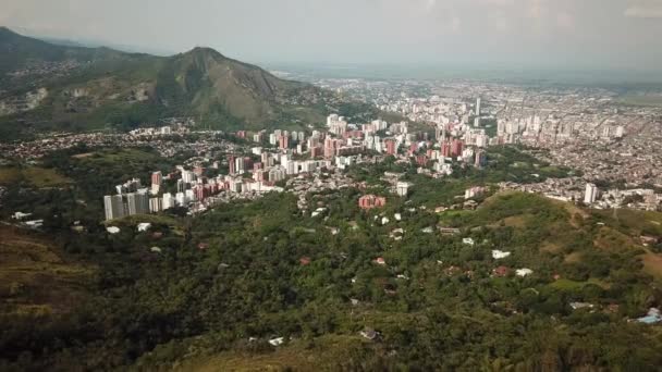 Imágenes Aéreas Aviones Tripulados Cali Colombia Sudamérica Drone Shot Ciudad — Vídeos de Stock