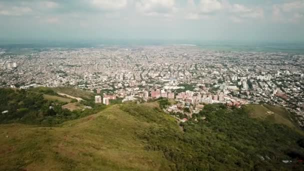 Letecký Záznam Cali Kolumbie Jižní Amerika Drone Shot Cali City — Stock video