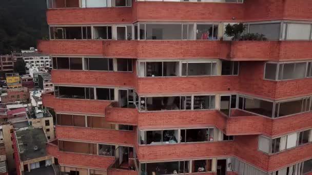 Drohnenaufnahmen Der Innenstadt Von Bogota Mit Dramatischen Wolken Kolumbien Lateinamerika — Stockvideo