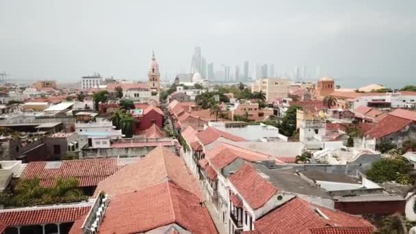 Cartagena Colombia Drone Skott Den Gamla Staden Cartagena Med Santa — Stockvideo