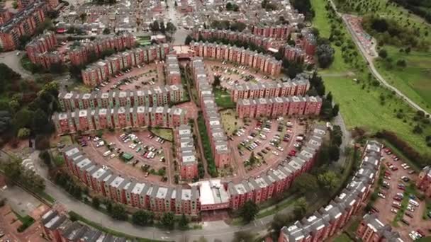 Drone Aéreo Ciudadela Colsubsidio Bogotá Colômbia América Latina Apartamentos Construídos — Vídeo de Stock