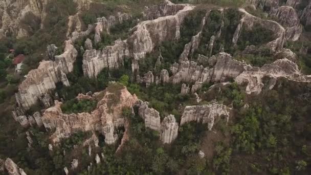 Imágenes Aéreas Drones Del Área Natural Única Los Estoraques Colombia — Vídeos de Stock