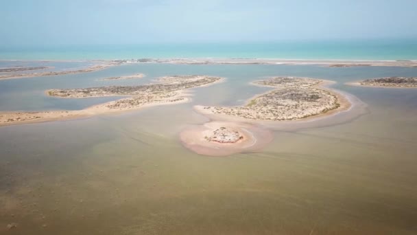 Images Aériennes Drones Lac Près Salinas Manaure Manaure Salt Flats — Video