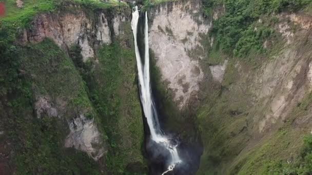 Imagens Aéreas Drones Salto Del Mortino Parque Natural Nacional Purace — Vídeo de Stock