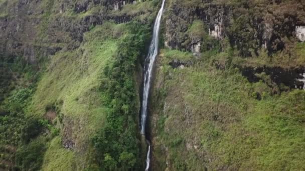 Letecký Záznam Náhodného Vodopádu Poblíž Národního Parku Purace Kolumbie Latinská — Stock video