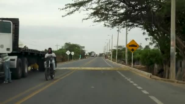 巴拉圭 哥伦比亚 1月17日 通往委内瑞拉和哥伦比亚边境的道路 — 图库视频影像