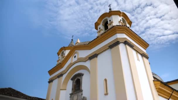 Popayan Colombie Janvier Église Catholique Près Parc Caldas Ville Blanche — Video
