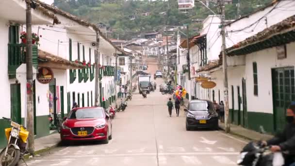 Сан Агустін Колумбія Січня Вулиці Сан Агустін Провінція Хуейла Колумбії — стокове відео