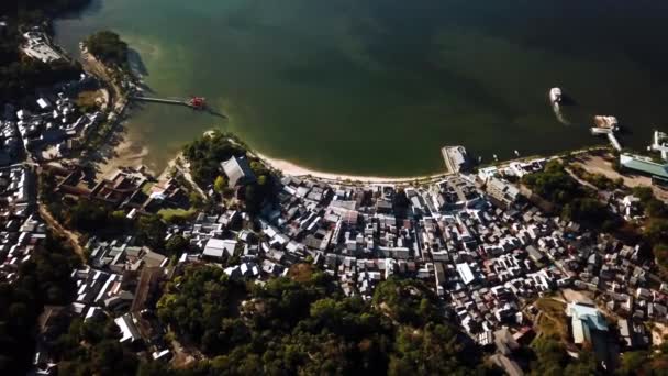 Νήσος Μιγιατζίμα Κοντά Στη Χιροσίμα Της Ιαπωνίας Αεροφωτογραφία Μιας Εικονικής — Αρχείο Βίντεο