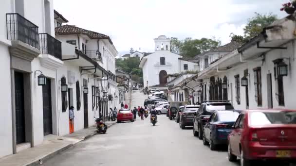 Popayan Colombia January Streets Popayan White City Popayan Colombia Footage — Stock Video