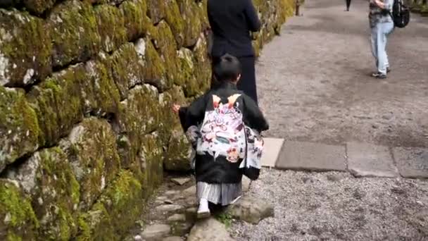 일본어 아이는 전통적인 기모노를 어린이를위한 전통적인 고품질 — 비디오