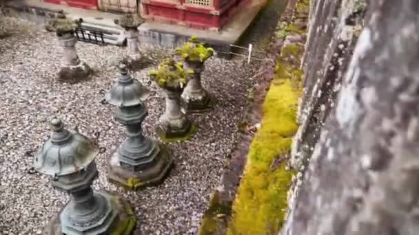 Toshogu Tapınağı Geleneksel Japon Budist Tapınağı Nikko Japonya Yosun Kaplı — Stok video