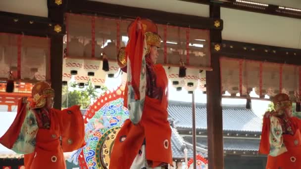 Kyoto Japan Februari Toewijding Van Bugaku Yasaka Shrine Kyoto Japans — Stockvideo
