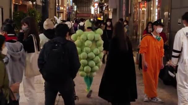 Χιροσίμα Ιαπωνία Φεβρουαρίου Halloween Στους Δρόμους Της Χιροσίμα Νύχτα Υψηλής — Αρχείο Βίντεο