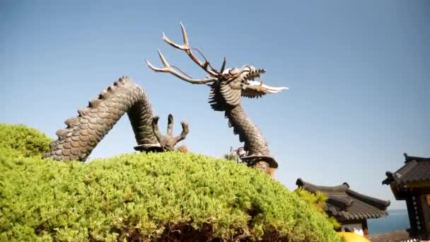 Symbole Dragon Temple Haedong Yonggungsa Près Busan Corée Sud Images — Video