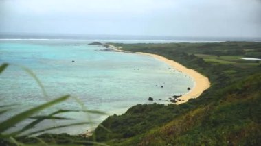 Japonya 'nın Okinawa Eyaleti, Ishigaki Adası' ndaki Hirakubozaki 'den görüntü. Yüksek kalite 4k görüntü.