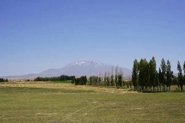 stock image Majestic Mount Sphan: Turkeys Dormant Stratovolcano Under Azure Skies.