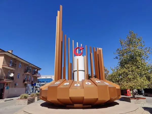 stock image September 30,2024,Etimesgut Atatrk Square: A Symbol of Progress and Unity in Ankara, Reflecting Modern Architecture and Turkish Culture, a Central Hub for Community Gathering and Civic Identity