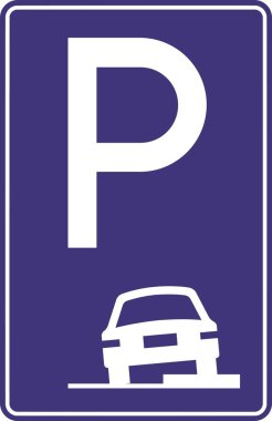 Kaldırımın ortasına park et, Durdurma ve Park İşaretleri, Otoyol İşaretleri, Otoyol Standart Trafik İşaretleri Türkiye (Türkçe: Karayol Standart Trafik aret Levhalar, Duraklama ve Park Etme aretler