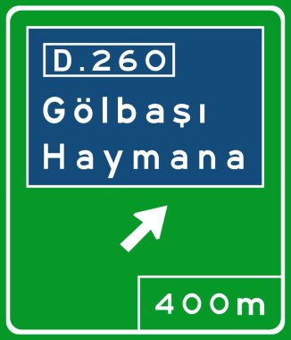Uyarı İşaretleri, Türkiye Otoyol Standart Trafik İşaretleri (Türkçe: Karayollari Standart Trafik Isaret Levhalari, Tehlike Uyari Isareti, Kaplama Ustu Yon Levhasi) 