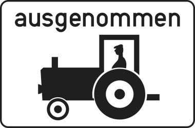 Yolda kar buzu birikmesi durumunda, ilave yardımcı işaretler, ilave işaretler, emeklilik işaretleri, Avusturya 'da yol işaretleri (Almanca: Straenverkehrsordnung)