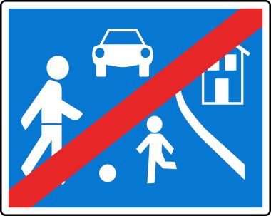 Bir yerleşim yerinin sonu, bilgi tabelaları, Avusturya 'da yol işaretleri (Almanca: Straenverkehrsordnung)