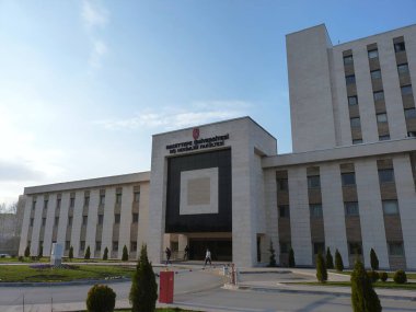 Ankara, Turkey, May 22, 2011, Hacettepe University Faculty of Dentistry stands as a beacon of knowledge and precision, symbolizing the pursuit of excellence and care in a modern architectural setting.