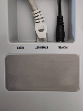 a close up of an electrical outlet with wires, bushy grey eyebrows, ultrarelistic, low quality print, on a advanced lab, centered and symmetrical, serving suggestion, the other is used for flight, people at work, upside-down, bed is not made,  clipart